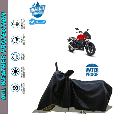 AutoGalaxy Waterproof Two Wheeler Cover for Mahindra(Mojo UT 300, Black)