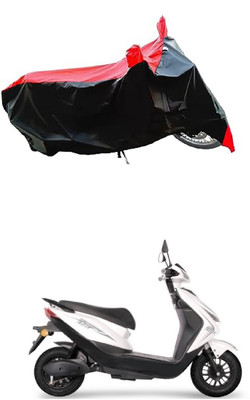 VESMEI Two Wheeler Cover for Ampere(Reo Elite, Red)