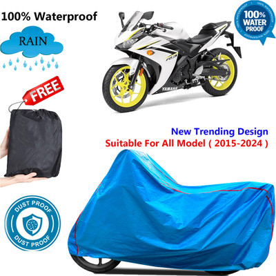 OliverX Waterproof Two Wheeler Cover for Yamaha(YZF R3, Blue)