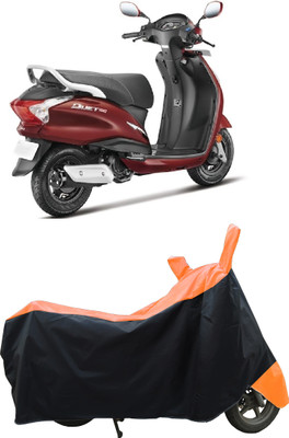 Coxtor Waterproof Two Wheeler Cover for Hero(Duet 125CC, Orange)