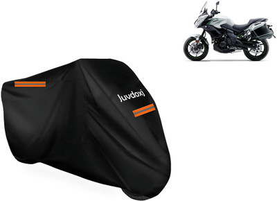 Juvdoxj Waterproof Two Wheeler Cover for Kawasaki(Versys 650, Black)