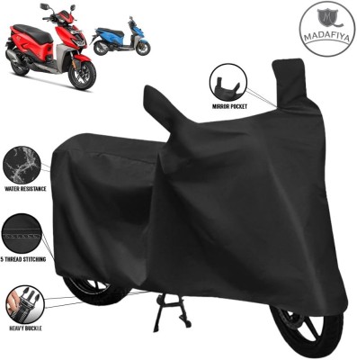 MADAFIYA Waterproof Two Wheeler Cover for Hero(Electric Scooter, Black)