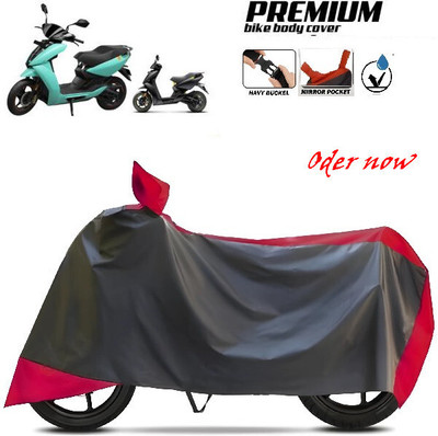 SK AUTO Waterproof Two Wheeler Cover for TVS, Hero, Honda, Bajaj(Red, Black)
