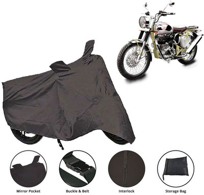 Lakshmina Enterprises Waterproof Two Wheeler Cover for Royal Enfield(Bullet Trials 500, Grey)