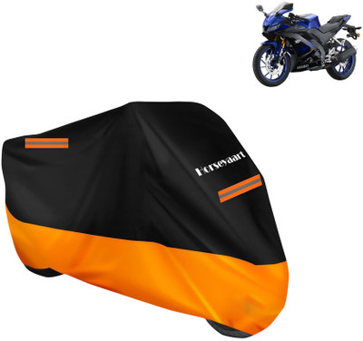 Horseyaart Waterproof Two Wheeler Cover for Yamaha(YZF-R15 V3 BS6, Orange)