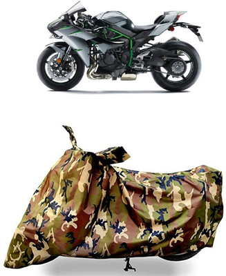VESMEI Waterproof Two Wheeler Cover for Kawasaki(Ninja H2 SX, Multicolor)