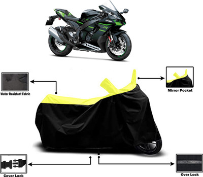 Amexride Two Wheeler Cover for Kawasaki(Ninja ZX-10R BS6, Yellow)