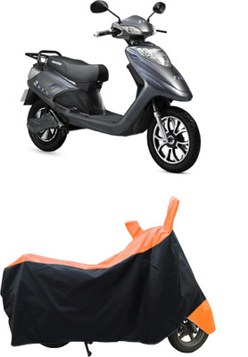 Coxtor Waterproof Two Wheeler Cover for Ampere(V 48 BS6, Orange)