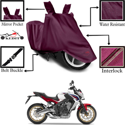 KEDIT Two Wheeler Cover for Honda(CBR 650F, Maroon)