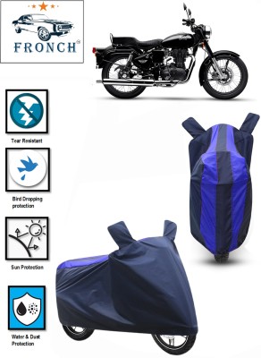 FRONCH Waterproof Two Wheeler Cover for Royal Enfield(Bullet 350, Blue)