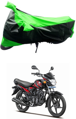 Mdstar Waterproof Two Wheeler Cover for Suzuki(Hayate, Green, Black)