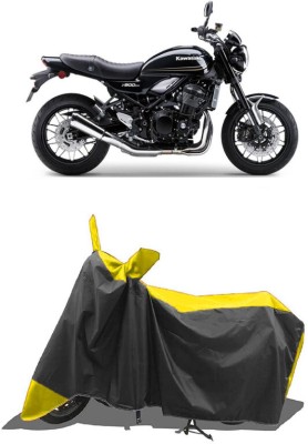 SUGASHRI Waterproof Two Wheeler Cover for Kawasaki(Z900RS, Yellow, Black)