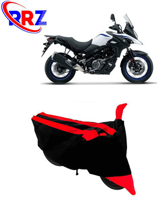 RRZ Waterproof Two Wheeler Cover for Suzuki(V-Strom 650 XT, Black, Red)