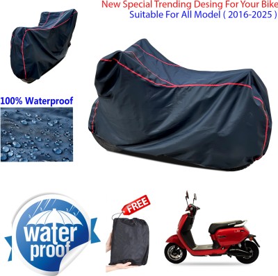 AUTOCAD Waterproof Two Wheeler Cover for Okinawa(Lite, Black)