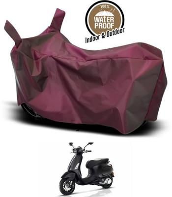 AASHTIK MART Two Wheeler Cover for Vespa(Notte, Maroon)