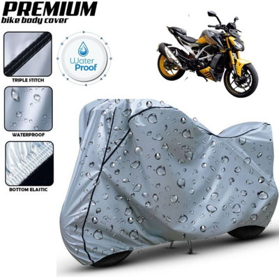 kerwa Waterproof Two Wheeler Cover for TVS(Apache RTR 310, Silver, Black)
