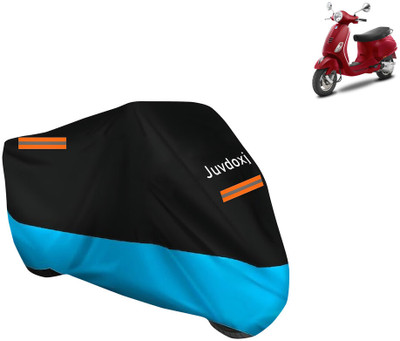 Juvdoxj Waterproof Two Wheeler Cover for Vespa(Elettrica BS6, Blue)