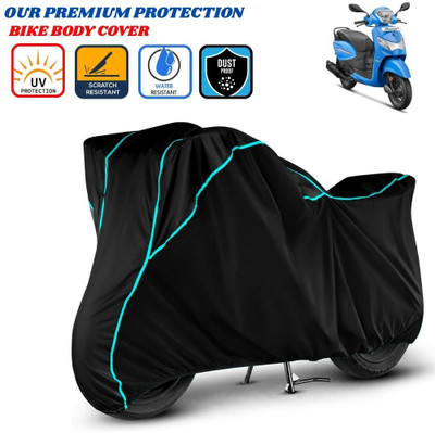 Delphinium Waterproof Two Wheeler Cover for Hero(Pleasure, Black)