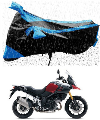 Mdstar Waterproof Two Wheeler Cover for Suzuki(V Strom 1000, Blue, Black)