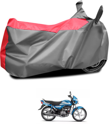 PAGORA Waterproof Two Wheeler Cover for Hero(HF Deluxe i3s, Grey, Red)
