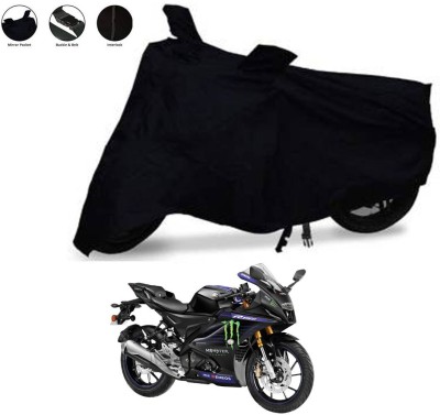 smwzxyu Waterproof Two Wheeler Cover for Yamaha(YZF R15 V3 Moto GP Edition, Black)