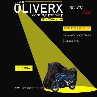 OliverX Waterproof Two Wheeler Cover for Bajaj(Pulsar NS 160, Black)
