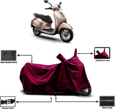 AASHTIK MART Two Wheeler Cover for Bajaj(New Chetak, Purple)