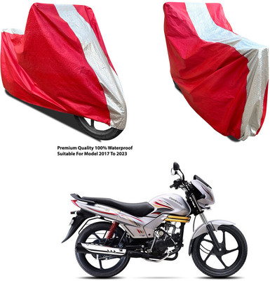 AutoGalaxy Waterproof Two Wheeler Cover for Mahindra(Centuro Rockstar, Silver, Red)