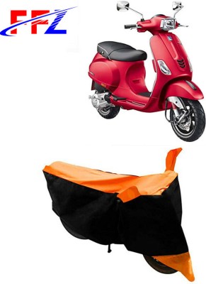 FFZ Waterproof Two Wheeler Cover for Vespa(Vespa SXL 150, Black, Orange)