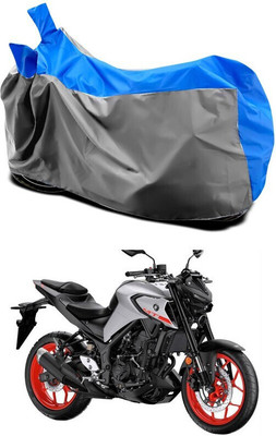 DeepShakshi AUTOMOTIVE Waterproof Two Wheeler Cover for Yamaha(MT-03 BS6, Grey, Blue)