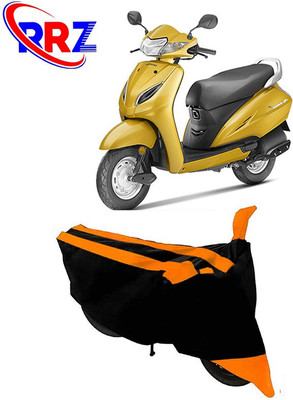 RRZ Waterproof Two Wheeler Cover for Honda(Activa 5G, Black, Orange)