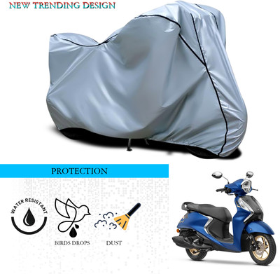 SnehaSales Waterproof Two Wheeler Cover for Yamaha(Fascino 125 FI, Silver)