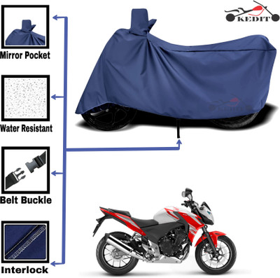 KEDIT Two Wheeler Cover for Universal For Bike(CB 400, Blue)