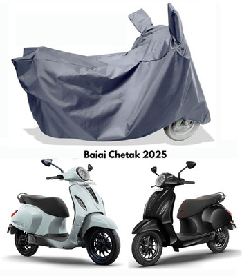 Amexride Two Wheeler Cover for Bajaj(Chetak, Grey)
