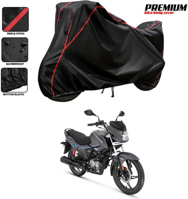 DeepShakshi AUTOMOTIVE Two Wheeler Cover for Hero(Glamour i3s BS6, Black, Red)