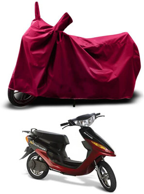 KEDIT Two Wheeler Cover for Indus(Yo Electron, Maroon)