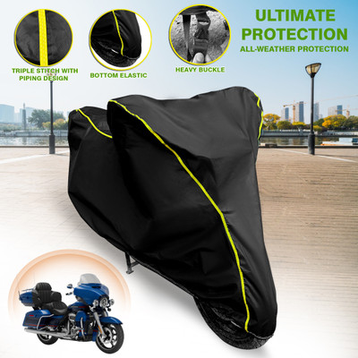 GARREGE Waterproof Two Wheeler Cover for Harley Davidson(CVO Limited, Black)