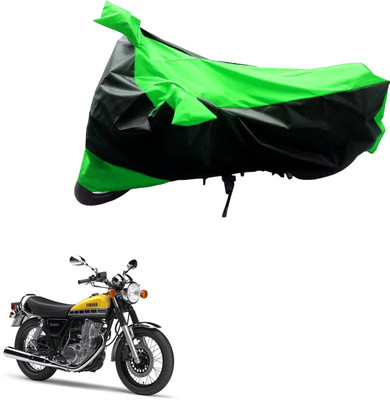 Mdstar Waterproof Two Wheeler Cover for Yamaha(RD 350, Black, Green)