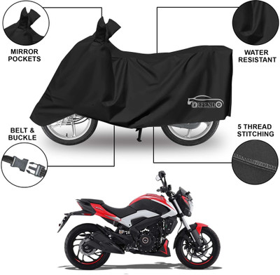Defendo Waterproof Two Wheeler Cover for Bajaj(Dominar 400, Black)