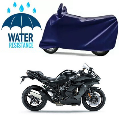 Furious3D Two Wheeler Cover for Kawasaki(Ninja H2 SX, Blue)