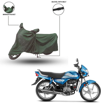 Furnish Flow Two Wheeler Cover for Hero(HF Deluxe, Green)