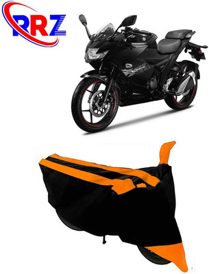 RRZ Waterproof Two Wheeler Cover for Suzuki(Gixxer SF, Black, Orange)