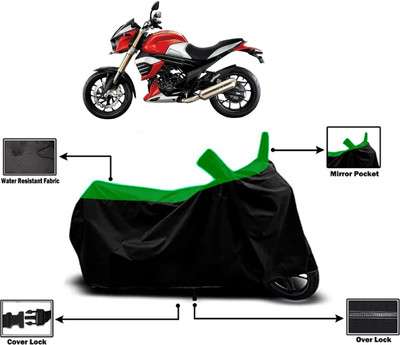 Amexride Two Wheeler Cover for Mahindra(MOJO XT 300, Green)