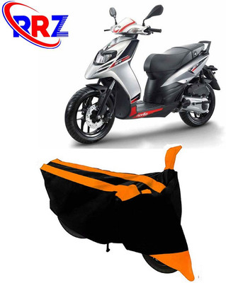 RRZ Waterproof Two Wheeler Cover for Aprilia(Storm 125, Black, Orange)