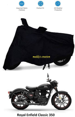 AutoRash Waterproof Two Wheeler Cover for Royal Enfield(Classic 350, Black)