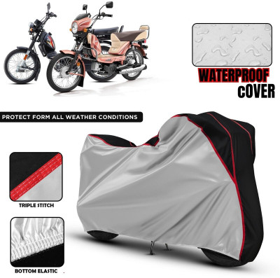 xodi Waterproof Two Wheeler Cover for TVS(XL 100, Silver, Black, Red)