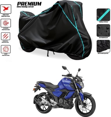 MADAFIYA Waterproof Two Wheeler Cover for Yamaha(FZ-X, Black, Blue)