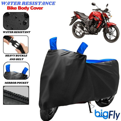 BigFly Two Wheeler Cover for Yamaha(FZ-S FI, Black, Blue)