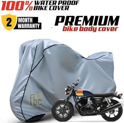 FBC Waterproof Two Wheeler Cover for Royal Enfield(650GT, Silver, Black)