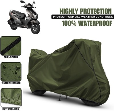 Shiv Kanha Waterproof Two Wheeler Cover for TVS(NTORQ, Green, Black)